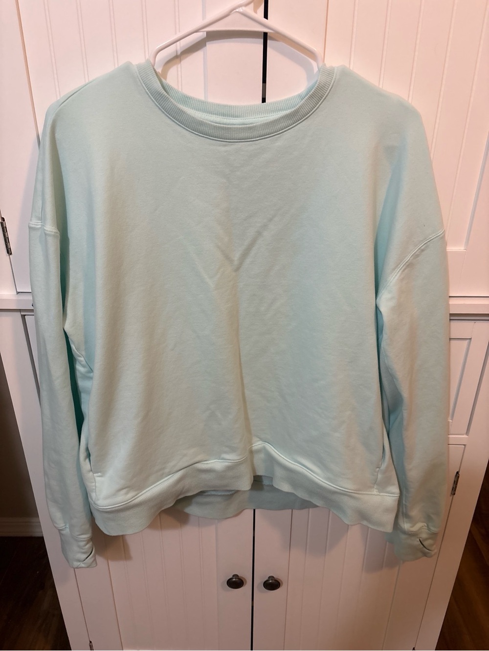 Sporty All In Motion Teal Blue Crewneck Sweatshirt XL Cozy Athleisure Pullover
